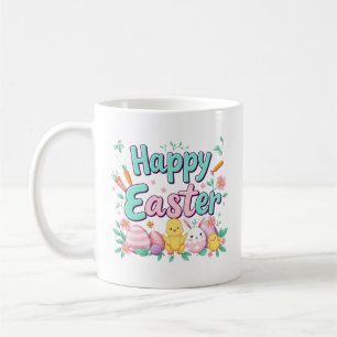 Glad påsk Bunny Vår Påskägg Påsk Kaffemugg