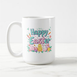 Glad påsk Bunny Vår Påskägg Påsk Kaffemugg