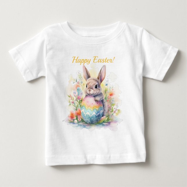 Glad påsk Bunny Vintage T Shirt (Framsida)