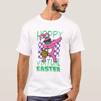 Glad påsk Bunny Virtuell Påsk 2022 Gaming Dabb T Shirt