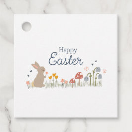 Glad påsk Bunny WildblommCute Helgdag Gåvor Etiketter