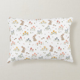 Glad påsk Bunny WildblommCute Kids Bedroom Prydnadskudde