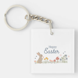 Glad påsk Bunny WildblommCute Kids Helgdag