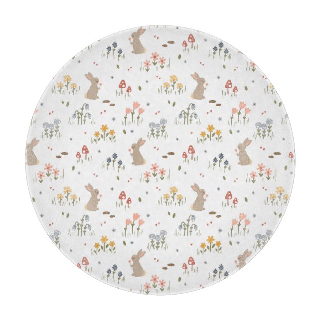 Glad påsk Bunny Wildblommor Cute Kitchen Decor (Framsidan)