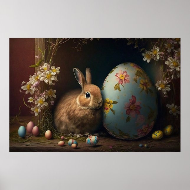 Glad påsk bunnyägg Poster (Framsidan)