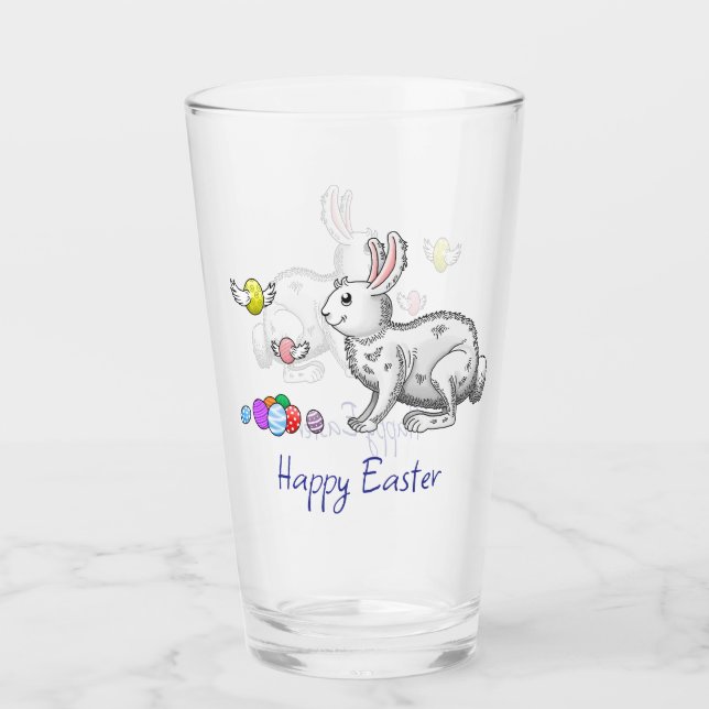 Glad påsk Bunnys Glaskopp (Framsida)