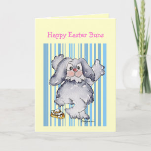 Glad påsk Buns Cute Funny Greeting Cards Helgkort