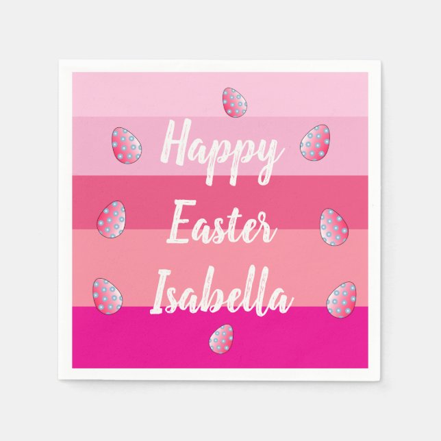Glad påsk Candy Färg och ägg Pappersservett (Framsidan)