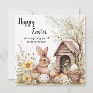Glad påsk Card, Bunny Eggs Julkort