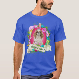 Glad påsk Cavalier Kung Charles Spain Wearing T Shirt