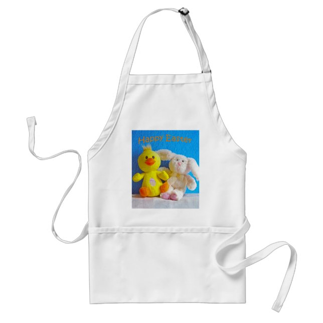 Glad påsk Chick + Bunny Förkläde (Framsidan)