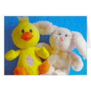 Glad påsk Chick + Bunny Hälsningskort