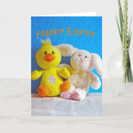 Glad påsk Chick + Bunny Helgkort