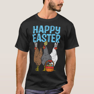 Glad påsk Chicken Bunnies Egg Poultry Farm Anim T Shirt