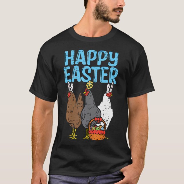 Glad påsk Chicken Bunnies Egg Poultry Farm Anim T Shirt (Framsida)