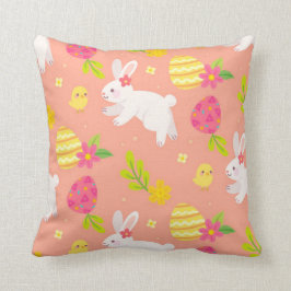 Glad påsk Chicken och kanin Kudde