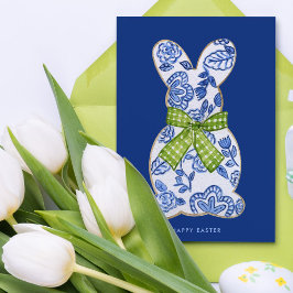 Glad påsk Chinoiserie Bunny Cookie Julkort