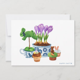 Glad påsk Chinoiserie & Bunny Muffins Julkort