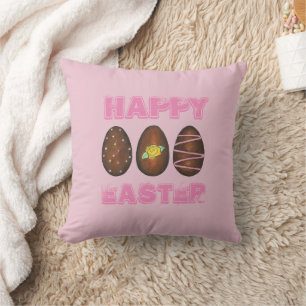 Glad påsk Chocolate Butterglass Candy Egg Kudde