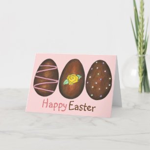 Glad påsk Chocolate Buttergrädde Egg Candy Helgkort