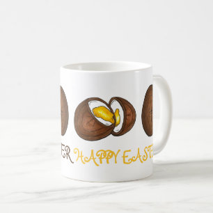 Glad påsk Chocolate Cream Creme Candy Egg Kaffemugg