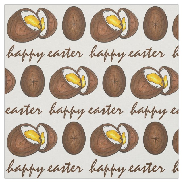 Glad påsk Chocolate Cream Egg Candy Sweets Tyg (Provkarta)