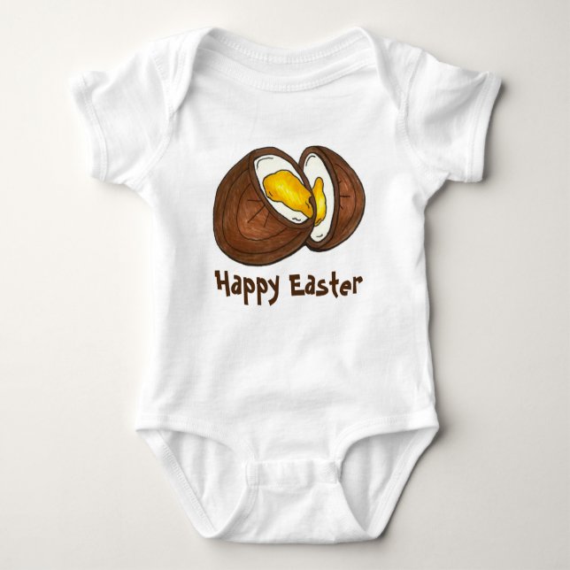 Glad påsk Chocolate Creme Egg Eggs Basket Candy T-shirt (Framsida)