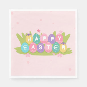 Glad påsk Chocolate Eggs Card Pappersservett