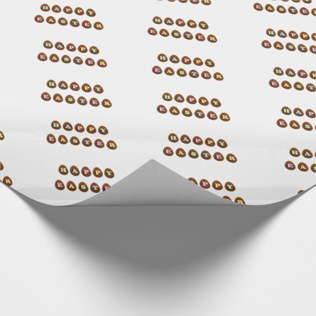 Glad påsk Chocolate Eggs Presentpapper (Hörn)