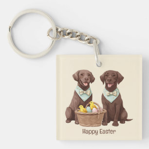 Glad påsk Chocolate Labrador Retriever Hundar