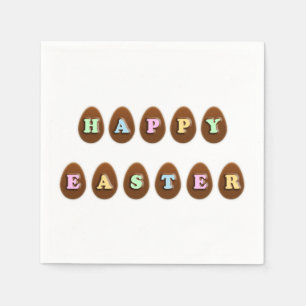 Glad påsk chokladägg pappersservett