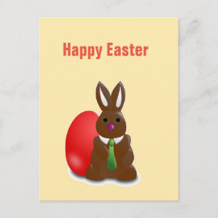 Glad påsk chokladbunny helg vykort