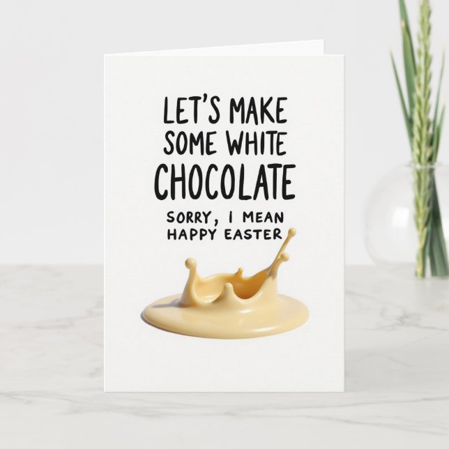 Glad påsk Chokladstänk Kort (Framsida)