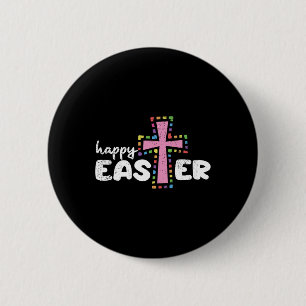 Glad påsk Christian Egg Hunting Vår Kor Knapp