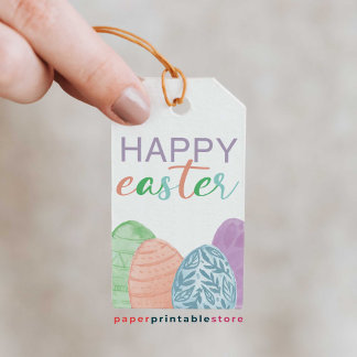 Glad påsk Colorful Gift-Märkre Presentetikett