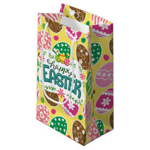 Glad påsk Colorful Påskägg Mönster Gult