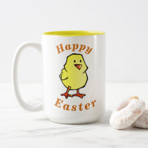 "Glad påsk" Cute Baby Chick & Burnt Orange Text