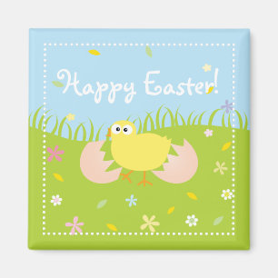 Glad påsk Cute Baby Chick Magnet