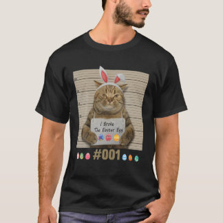 glad påsk Cute Bunny Cat Eggs Basket Manar Kvinnor T Shirt