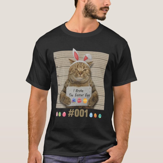 glad påsk Cute Bunny Cat Eggs Basket Manar Kvinnor T Shirt (Framsida)