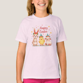 Glad påsk Cute Bunny Chick Lamb T-Shirt