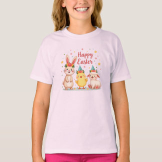 Glad påsk Cute Bunny Chick Lamb T-Shirt