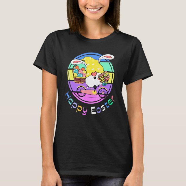 Glad påsk Cute Bunny Golden Retriever B T Shirt (Framsida)