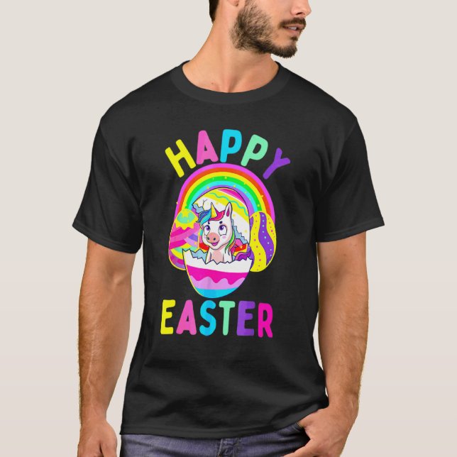 Glad påsk Cute Bunny Golden Retriever B T Shirt (Framsida)
