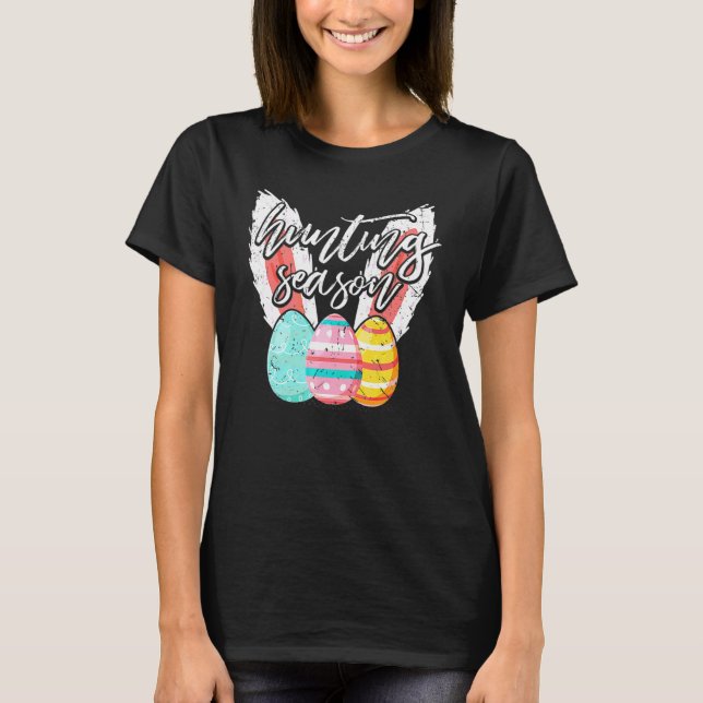 Glad påsk Cute Bunny Golden Retriever B T Shirt (Framsida)