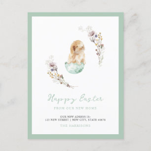 Glad påsk Cute Bunny Hemmeddelande Helg Vykort