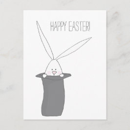 Glad påsk! Cute Bunny i Top hat Vykort