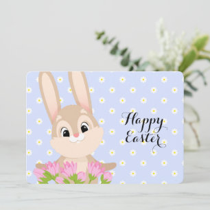 Glad påsk Cute Bunny Julkort