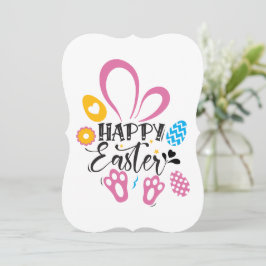 Glad påsk Cute Bunny med Påskägg