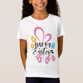 Glad påsk Cute Bunny med Påskägg T Shirt